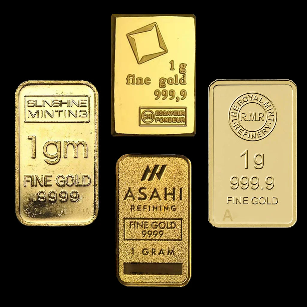 random 1 gram of gold bar 999 fine