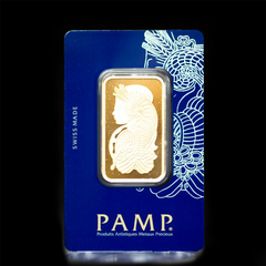 1 oz Gold PAMP Bar Fortuna BU
