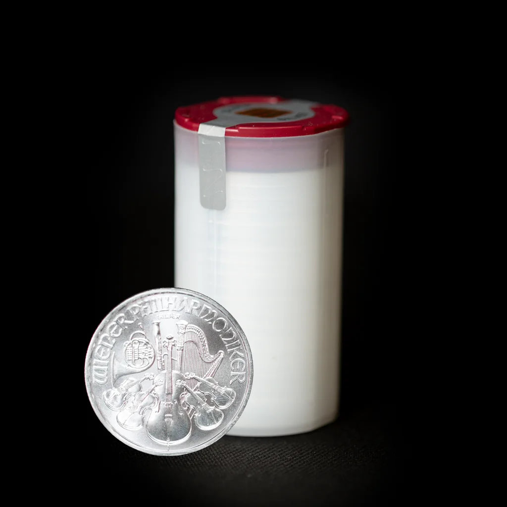 1 oz Silver Philharmonic tube coin