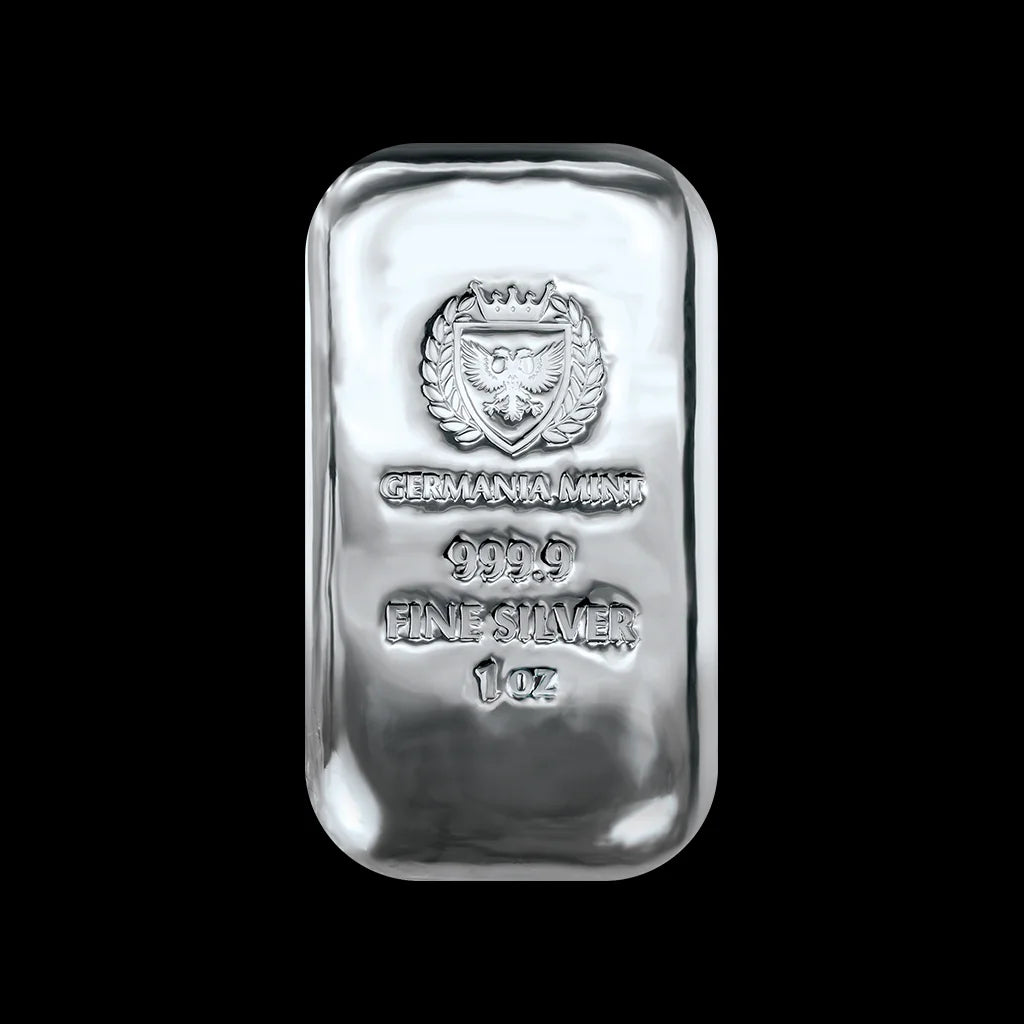 Germania Mint Silver 1oz cast bar Frontside