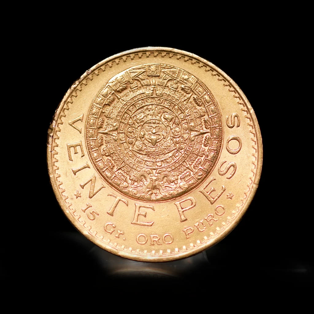 20 Peso Mexican Gold Coin backside