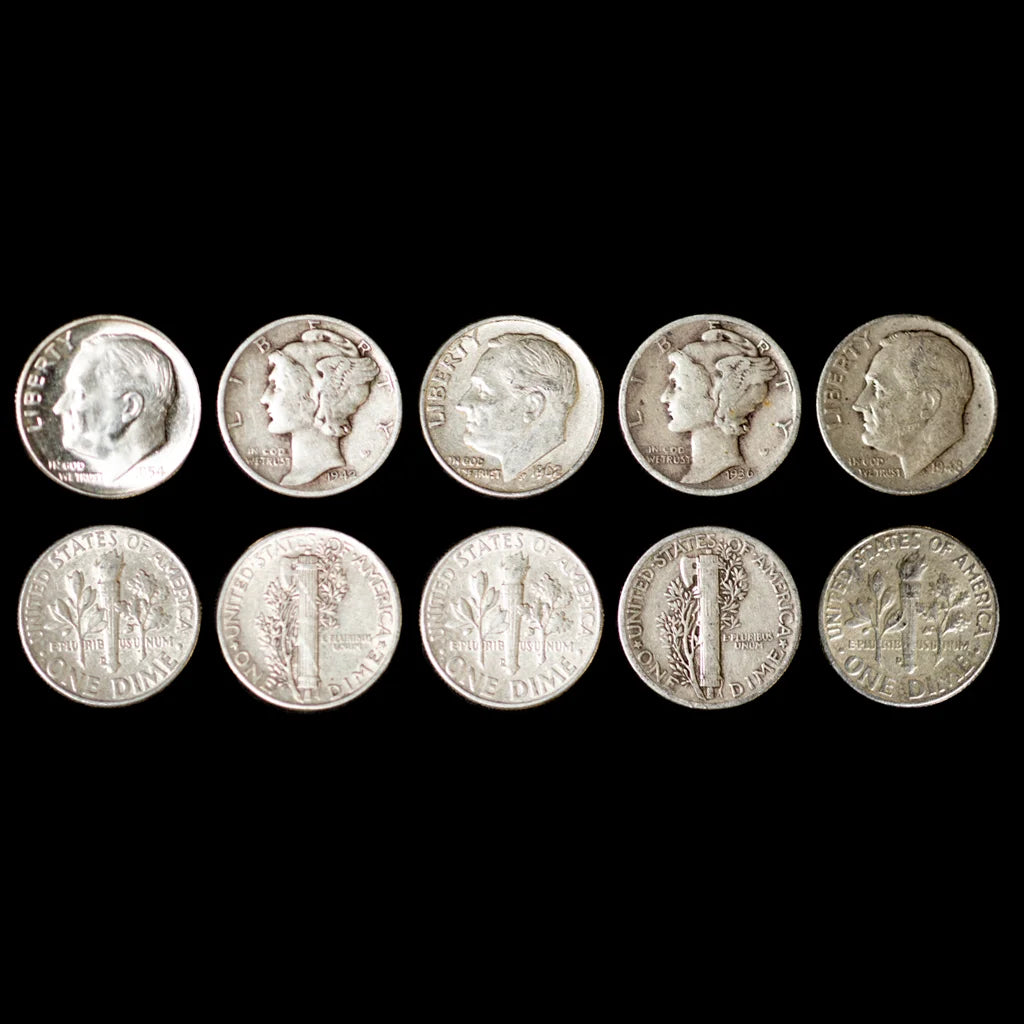 Junk Silver Dimes Roosevelt Mercury