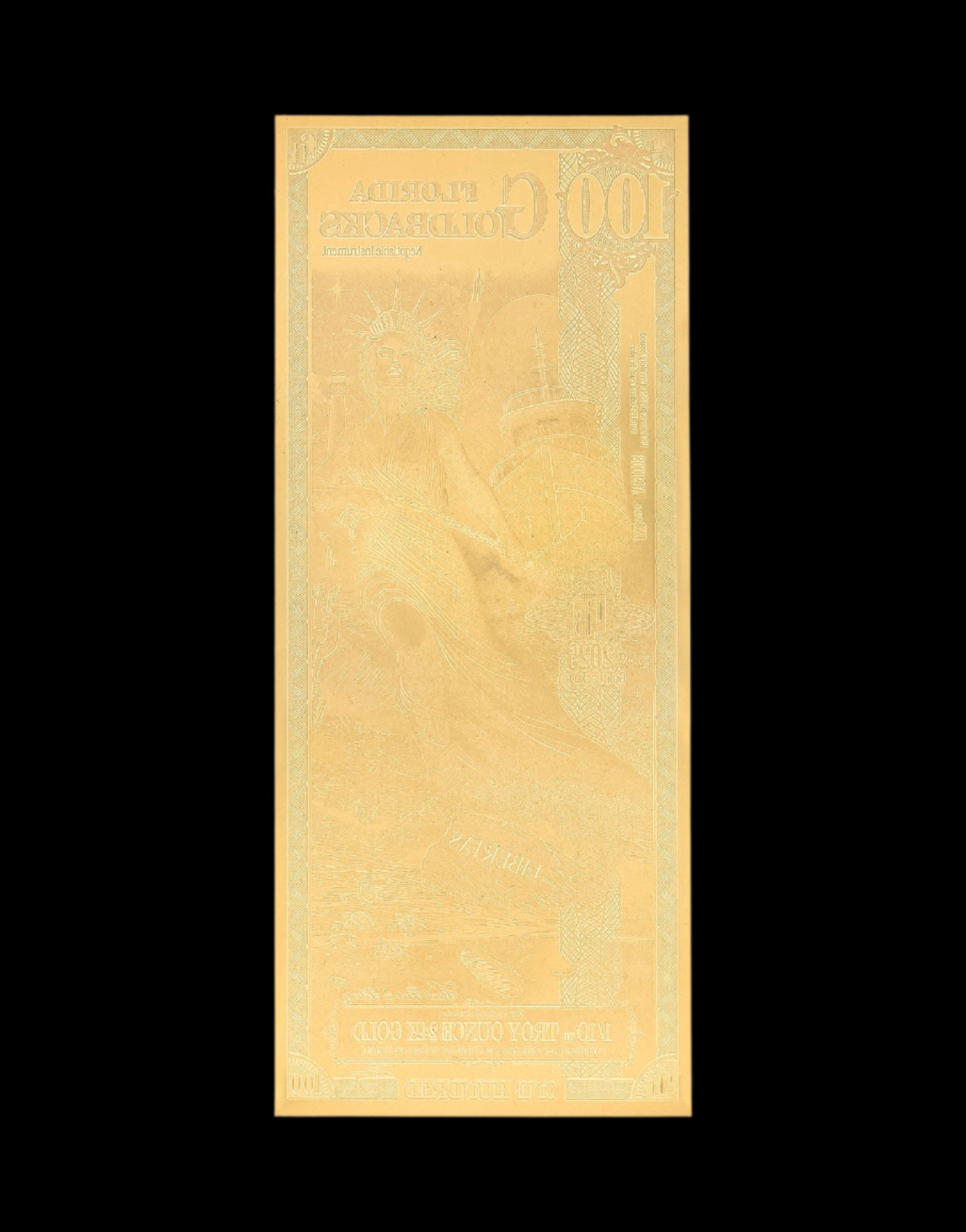 100 Florida Goldback Aurum Gold Note