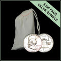 90% American Silver Franklin Half Dollars - $100 Face Value