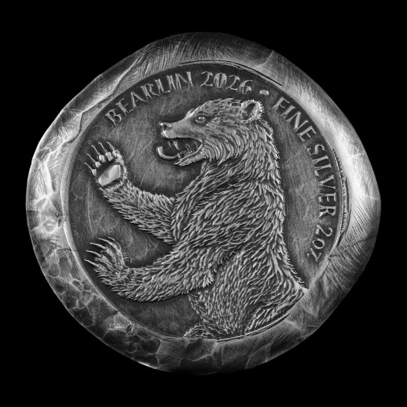 Bearlin 2 oz Cast Silver Bar – Germania Mint 2026 | Summit Metals