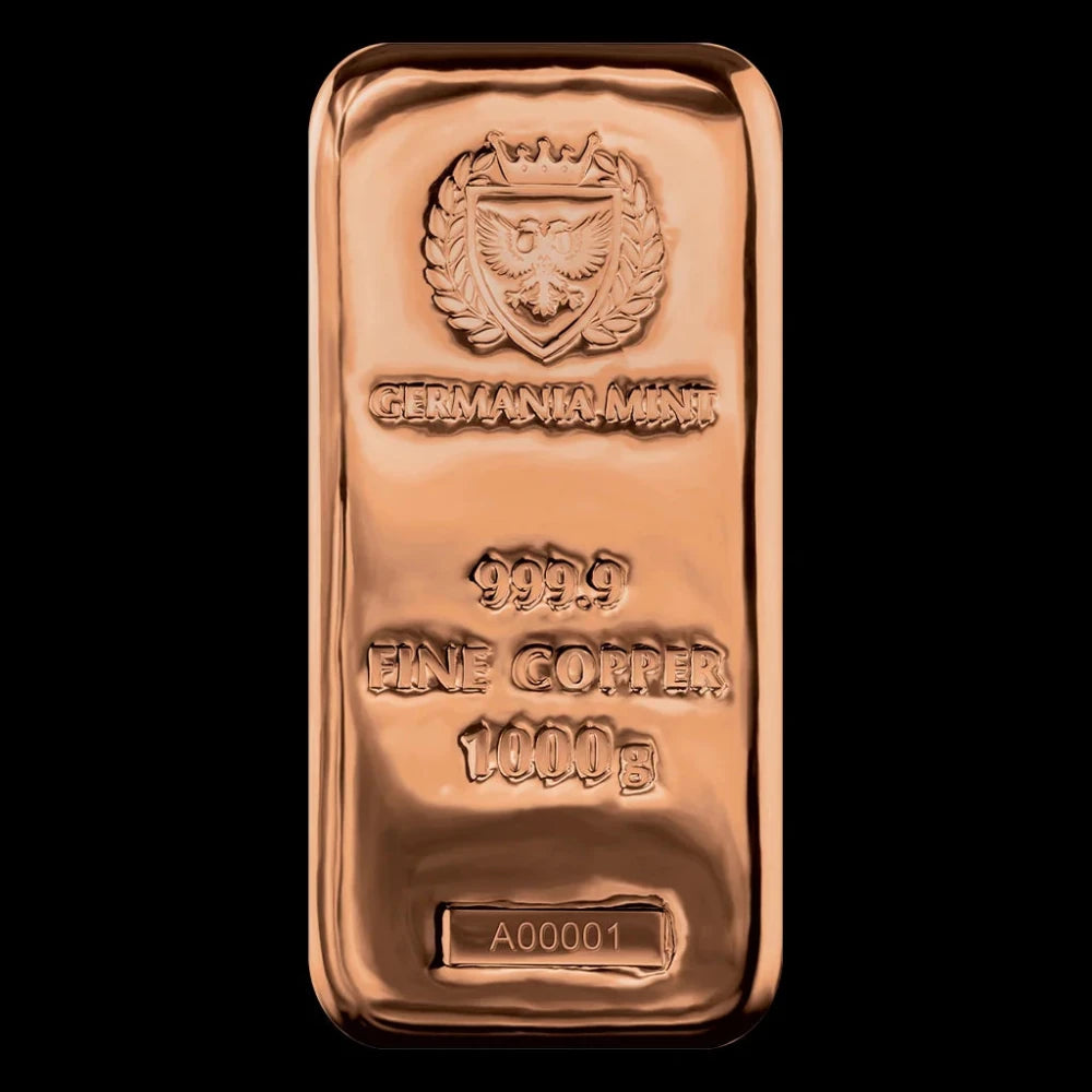 1 Kilo Copper Bar – Germania Mint Cast | Summit Metals 1 Kilo Copper Bar – Germania Mint Cast | Summit Metals