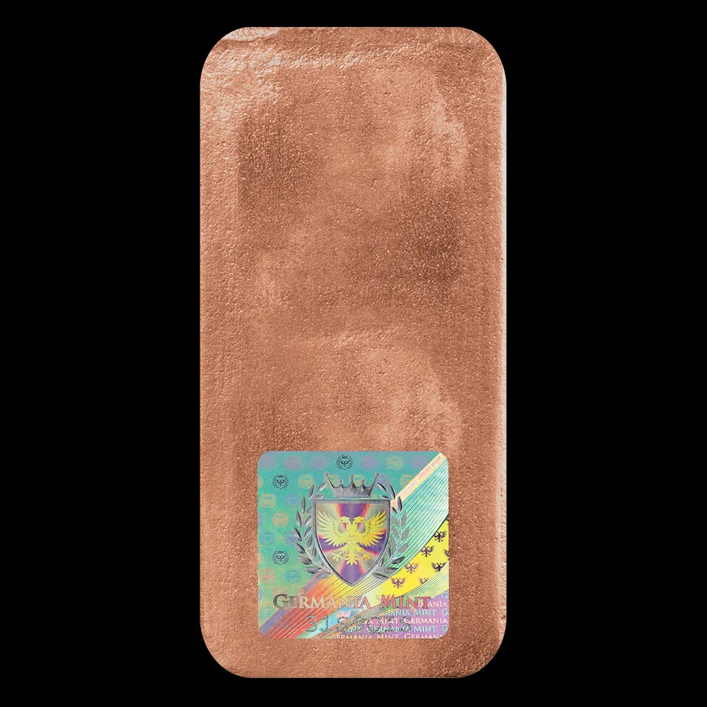 Germania Mint Copper Cast Bar 1000gr backside