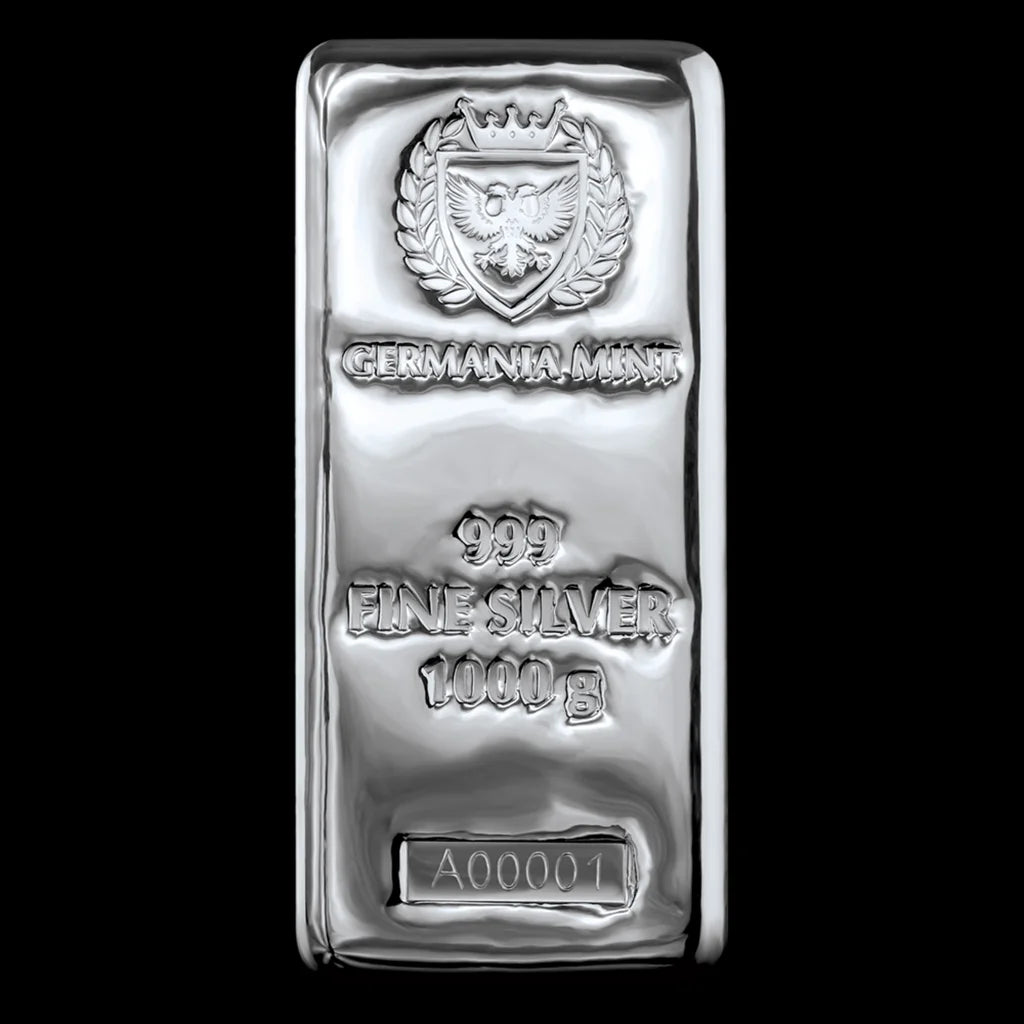 Germania Mint Kilo Silver Cast Bar Frontside