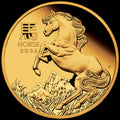 2026 2 oz Perth Mint Gold Horse (Lunar Series) BU