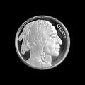1/4 oz Silver Round Buffalo Highland Mint