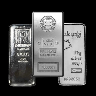 1 Kilo Silver Bar - Random Brand - Summit Metals