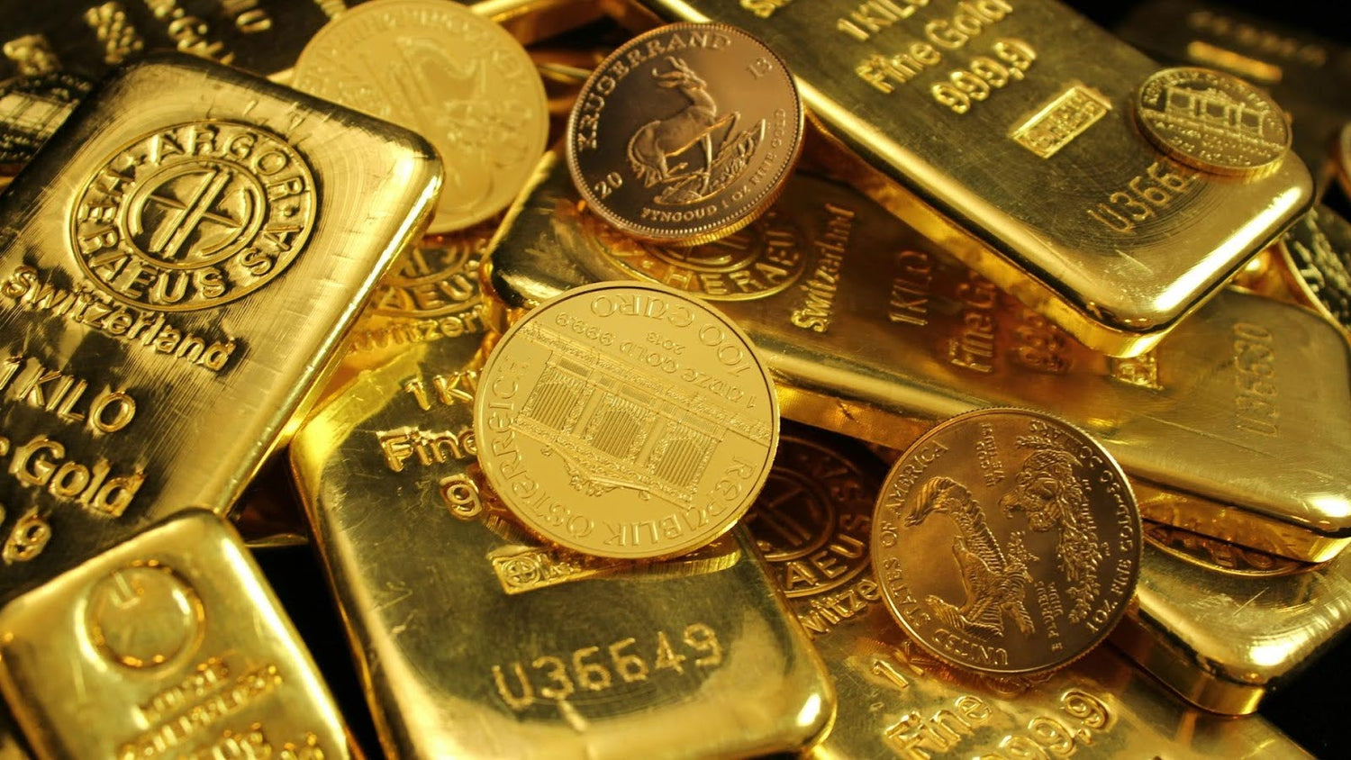 Gold Bars And Coins