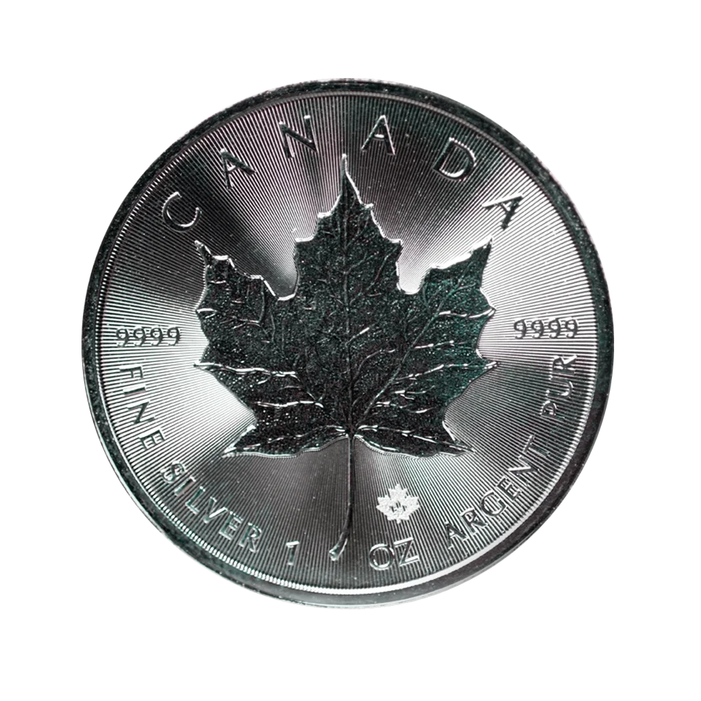 SIlver maple leaf coin
