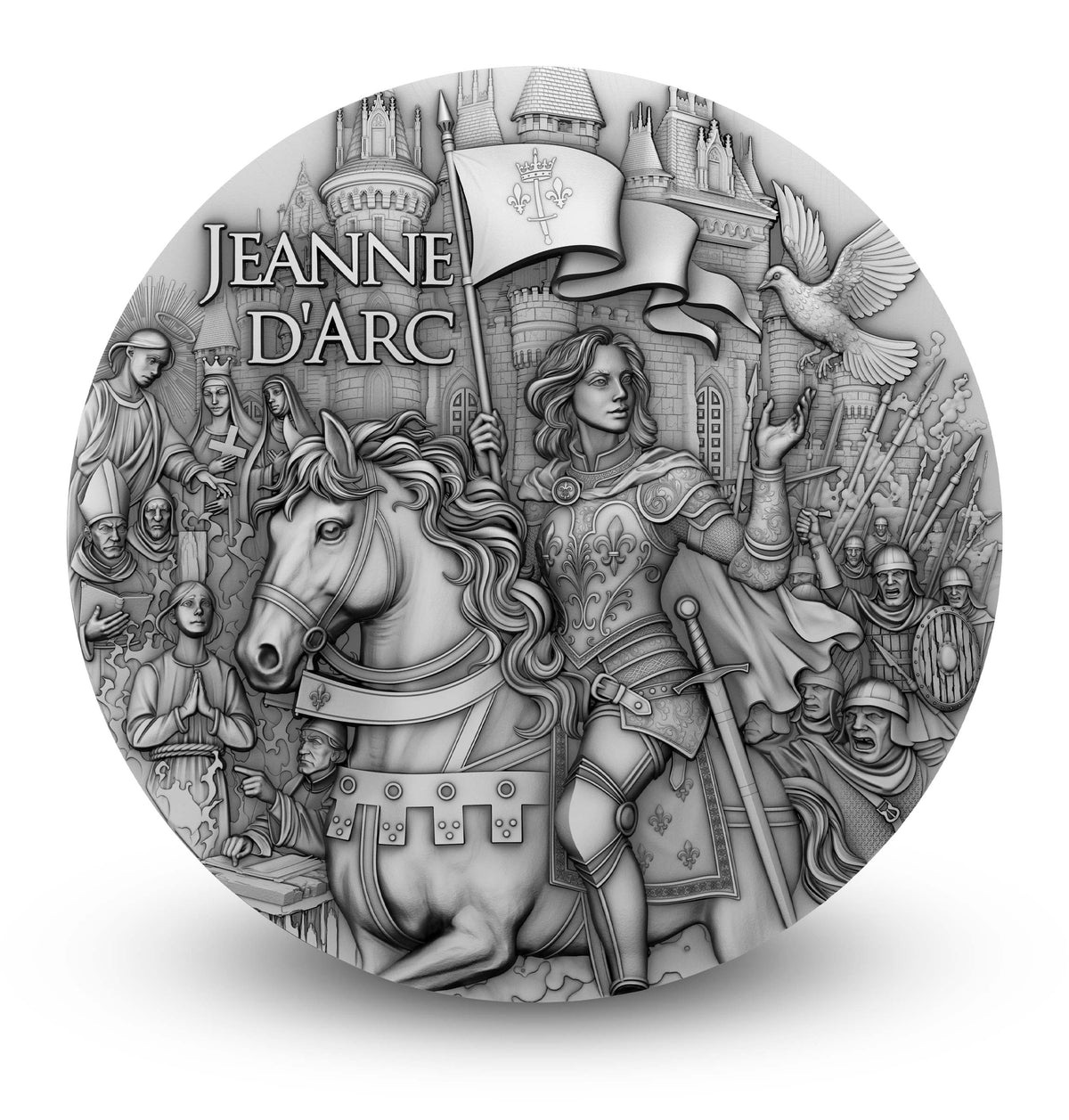 Jeanne d'Arc 2 oz Silver Coin 2025 – T&S Coin (image 1)