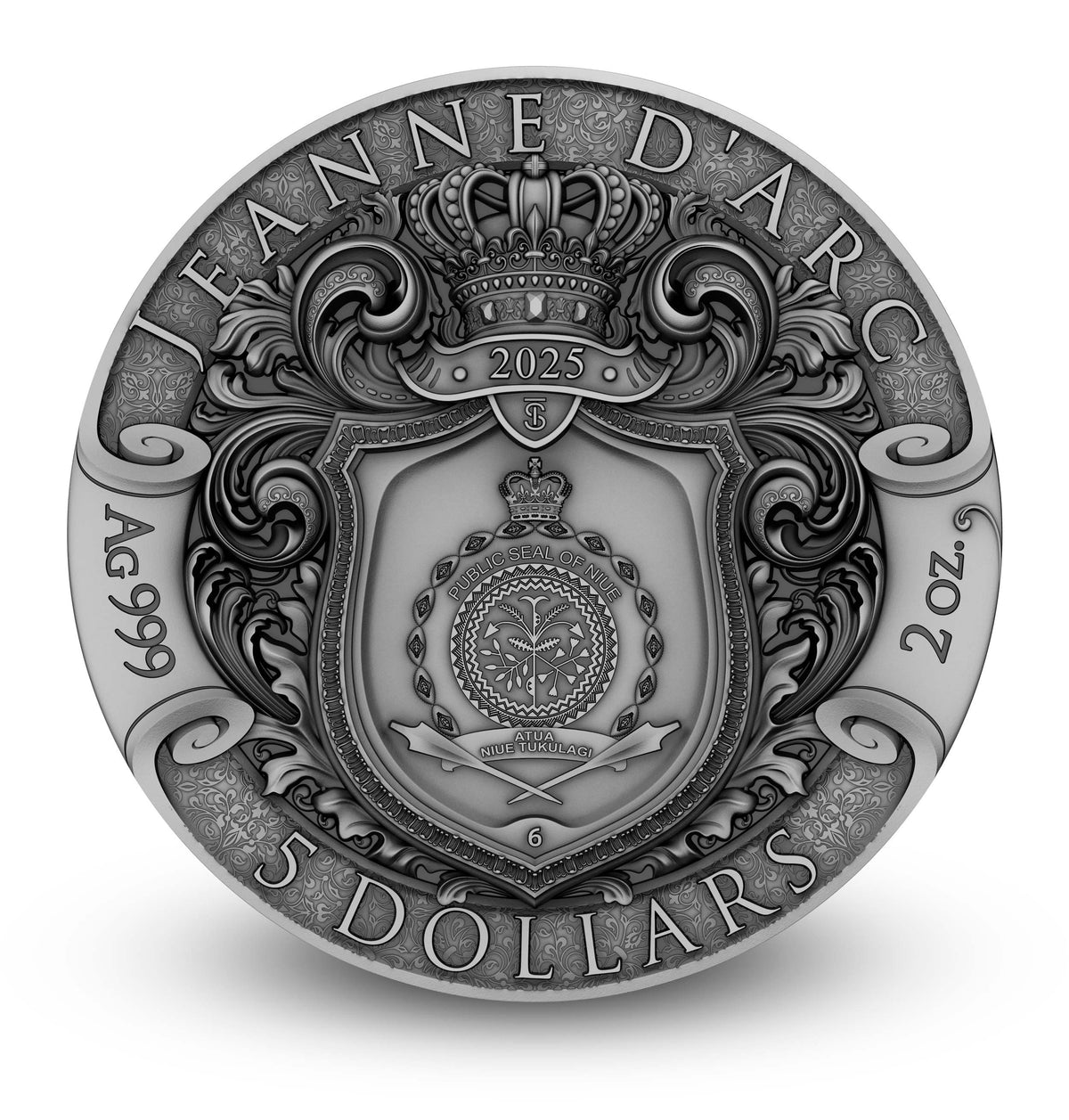 Jeanne d'Arc 2 oz Silver Coin 2025 – T&S Coin (image 2)