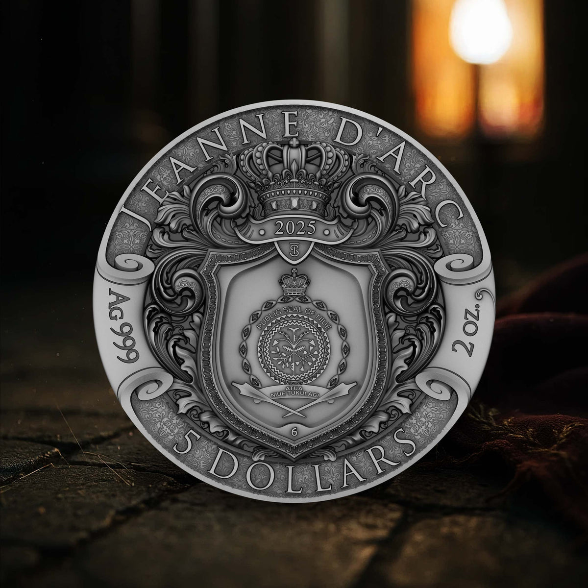 Jeanne d'Arc 2 oz Silver Coin 2025 – T&S Coin (image 4)
