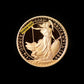 1/4 oz Gold Britannia coin on a black background