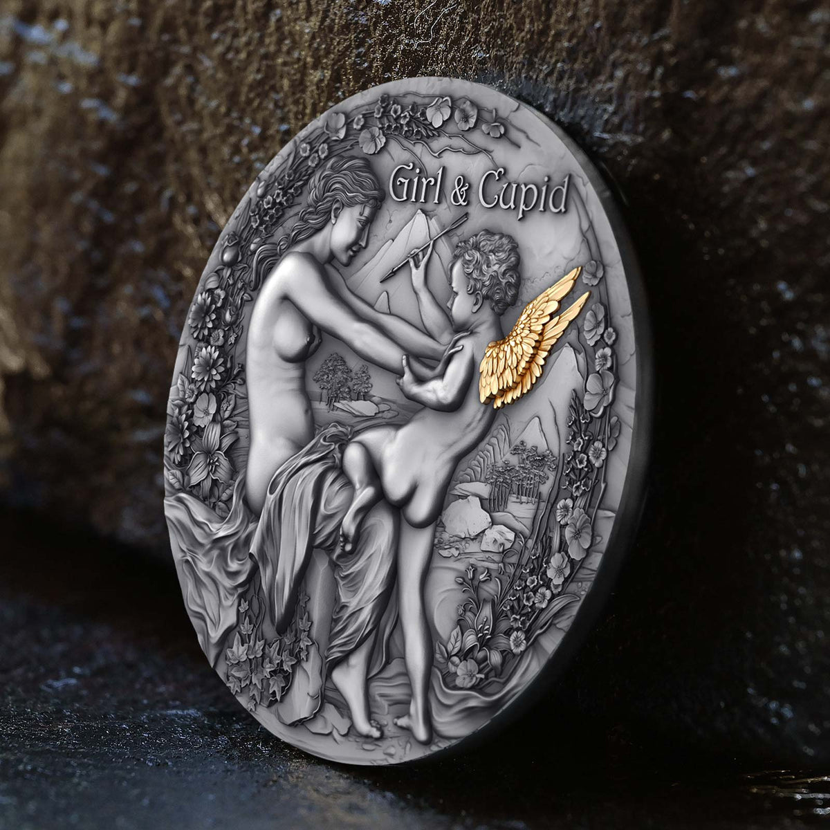 Girl & Cupid 2 oz Silver Coin 2023 – T&S Coin (image 3)