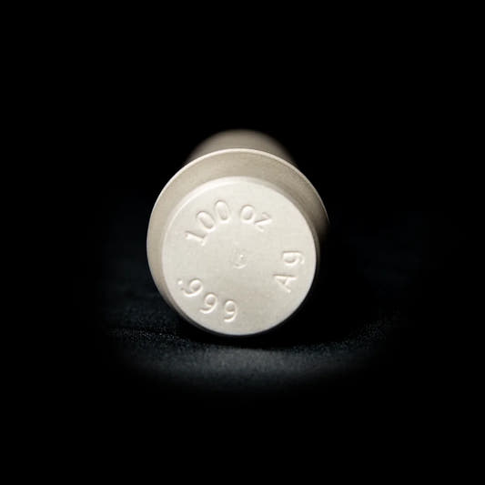 Bottom of 100oz Silver bullet