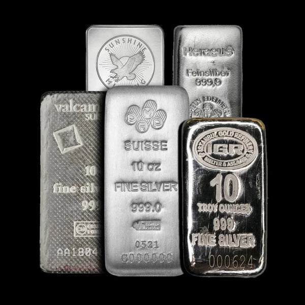 silver 1gバー 10枚セット 999.0純度 10 oz Silver Bar – .999 Fine, Our Choice Brand | Summit Metals