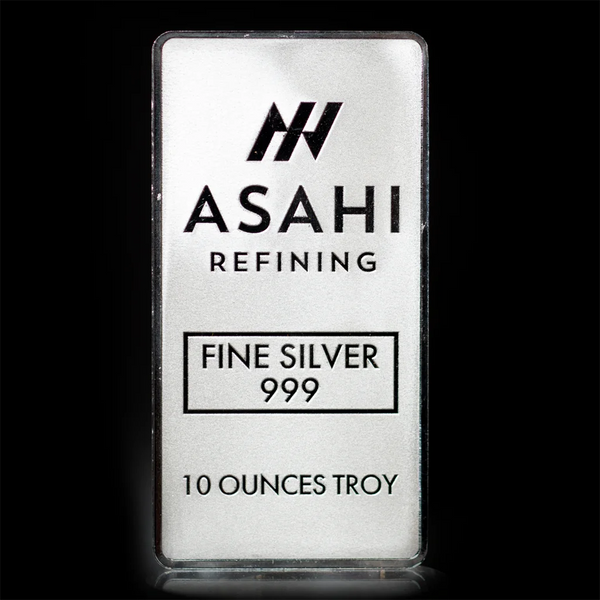 ASAHI 10トロイオンス シルバー バー 純銀999 10 oz Silver Bar | Asahi Mint | Fine .999 Silver Bar