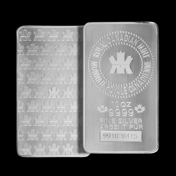 10 oz Royal Canadian Mint Silver Bar