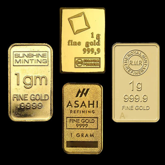 random 1 gram of gold bar 999 fine