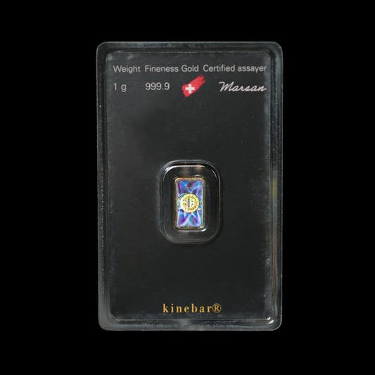 1 Gram Gold Bar Argor Heraeus Kinebar