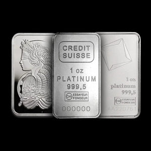 1 oz Platinum Bar Various Brands