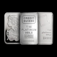 1 oz Platinum Bar Various Brands
