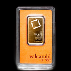 1 oz Valcambi Gold Bar BU