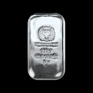 Germania Mint Silver 1oz cast bar Frontside
