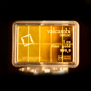 1 oz Gold Bar Valcambi combibar