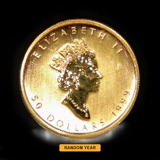 1 oz Royal Canadian Mint Gold Maple leaf frontside