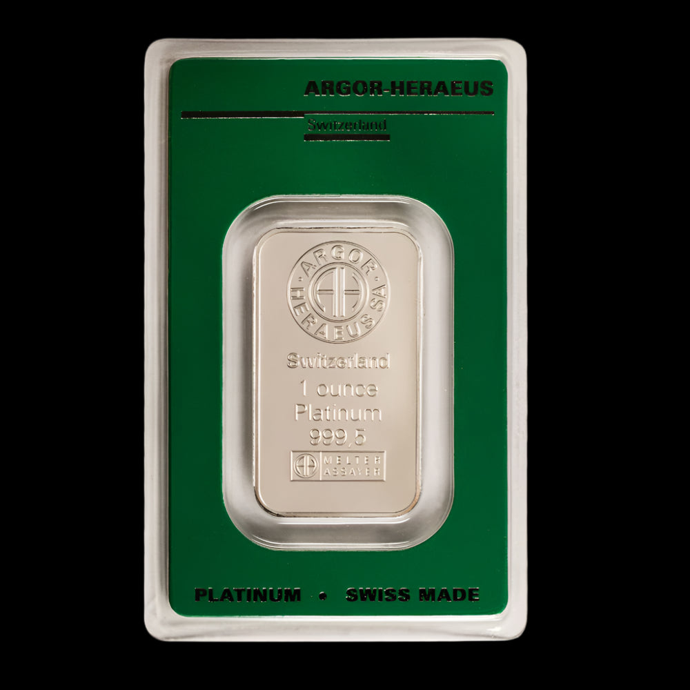 1 oz Platinum Bar Argor Heraeus