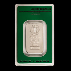 1 oz Platinum Bar Argor Heraeus