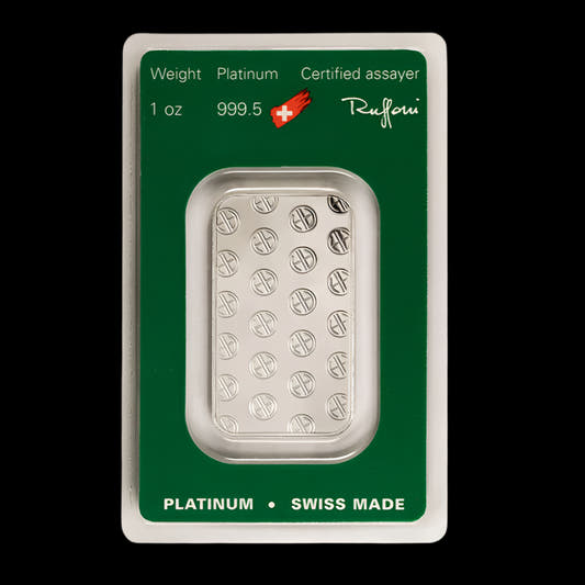 1 oz Platinum Bar Argor Heraeus