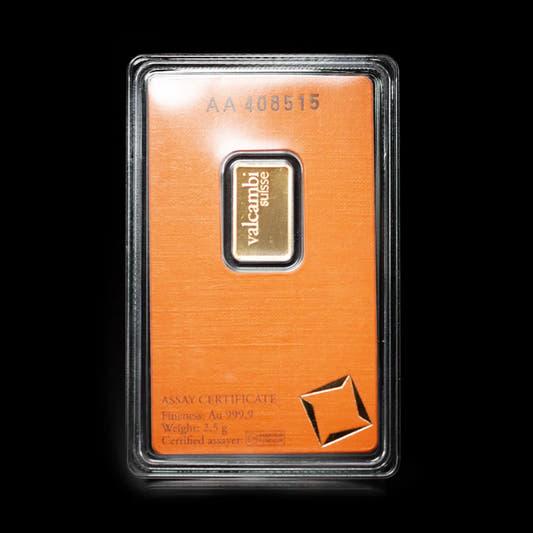2.5 Gram Gold Bar Valcambi
