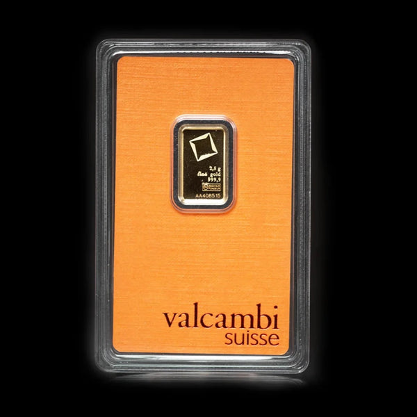 Buy 2.5 Gram Gold Bar Valcambi | Gold Fractional Bar – Summit Metals