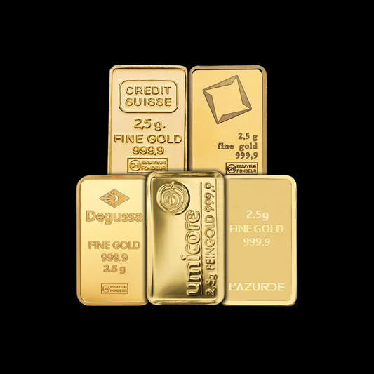 2.5 Gram Gold Bar Random Brand