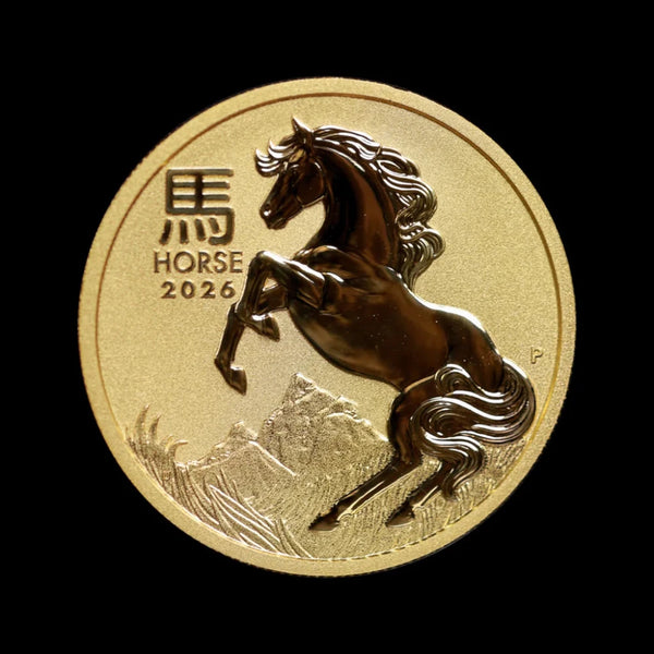 2026 1 oz Perth Mint Gold Horse (Lunar Series) BU – Summit Metals