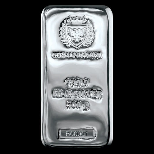 500 Gram Silver Cast Bar Germania Mint