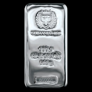 500 Gram Silver Cast Bar Germania Mint