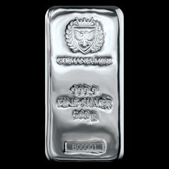 Germania Mint 500 Gram Silver Cast Bar