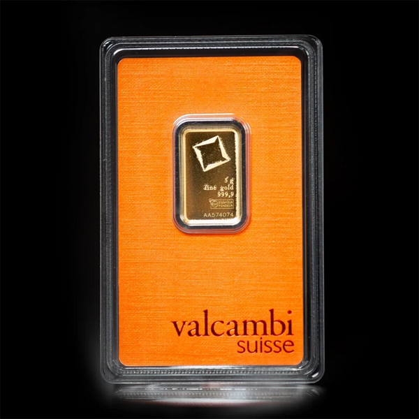 5 Gram Gold Bar – Valcambi Suisse .9999 | Summit Metals