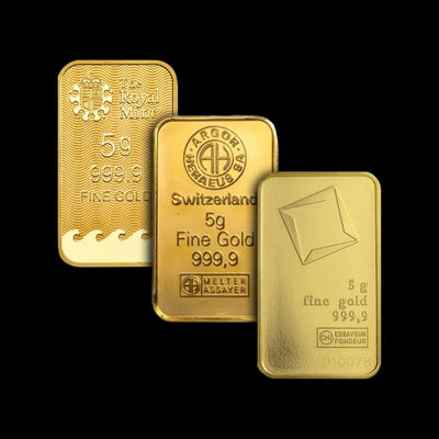 5 Gram Gold Bar - Random Brand - Summit Metals