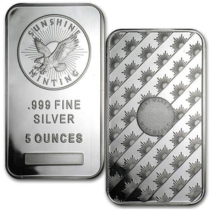 5 oz Sunshine Silver Bar