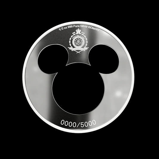 Disney Mickey Mouse Iconic Silhouette 1/2 oz Silver Collectible Coin Agoro 2026