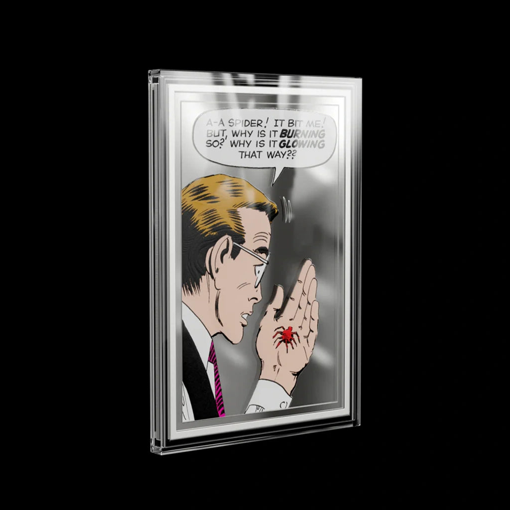 Marvel Spider-man Iconic Moments Spider Bite 1 oz Silver Collectible Coin Agoro