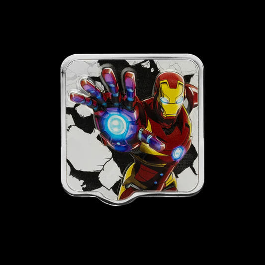 Iron Man ZAPT High Relief 2 oz Silver Coin Collectible